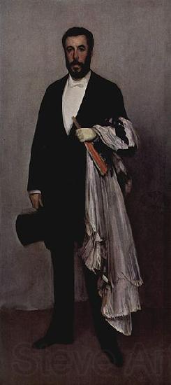James Abbot McNeill Whistler Arrangement in light pink and black, portrait of Theodore Duret Norge oil painting art
